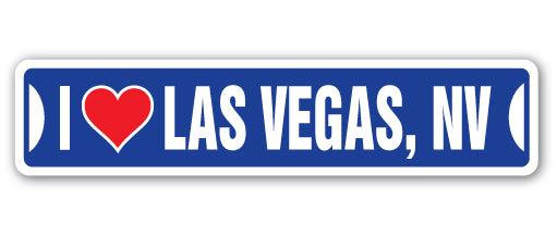 I Love Las Vegas, Nevada Street Vinyl Decal Sticker