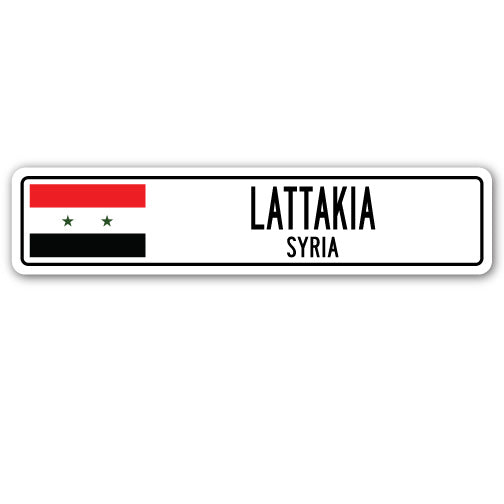 LATTAKIA, SYRIA Street Sign