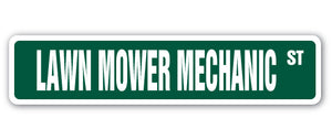 Lawn Mower Mechanic Street Vinyl Decal Sticker