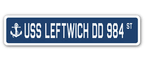 USS Leftwich Dd 984 Street Vinyl Decal Sticker