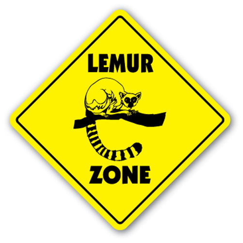 Lemur Crossing Vinyl Decal Sticker