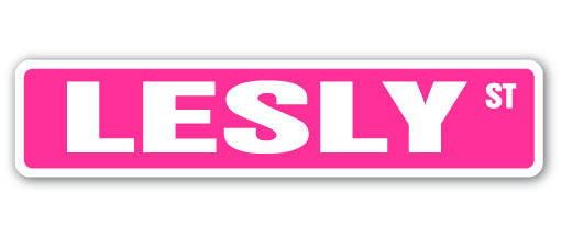 LESLY Street Sign