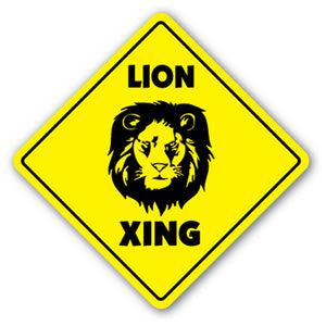 Lion Crossing Vinyl Decal Sticker