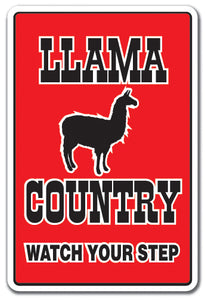 LLAMA COUNTRY Sign