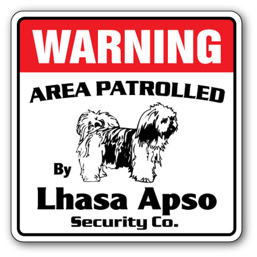 Lhasa Apso Security Vinyl Decal Sticker