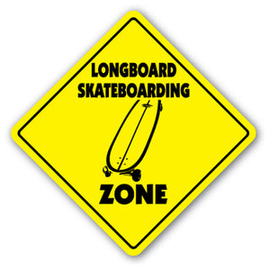 Longboard Skatboarding Zone Vinyl Decal Sticker