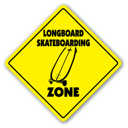 Longboard Skatboarding Zone Vinyl Decal Sticker