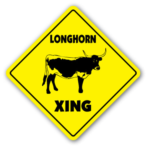 Longhorn Crossing Vinyl Decal Sticker