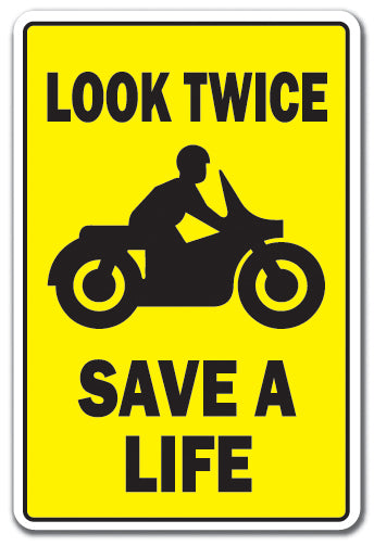 Look Twice Save A Life Vinyl Decal Sticker