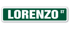 LORENZO Street Sign