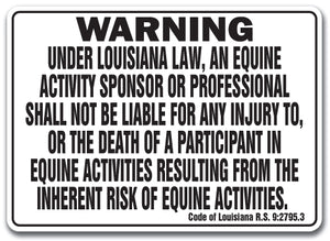 LOUISIANA Equine Sign