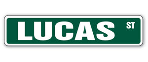 Lucas Street Vinyl Decal Sticker