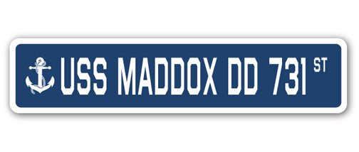 USS Maddox Dd 731 Street Vinyl Decal Sticker