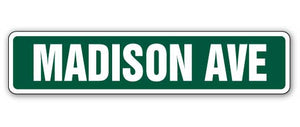 Madison Avenue Street Vinyl Decal Sticker