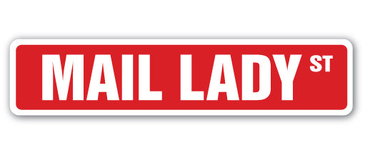 Mail Lady Street Vinyl Decal Sticker