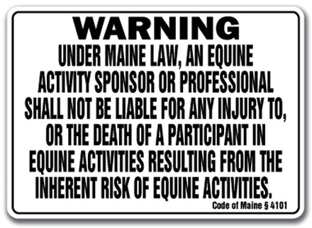 MAINE Equine Sign