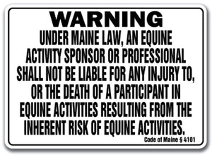 MAINE Equine Sign