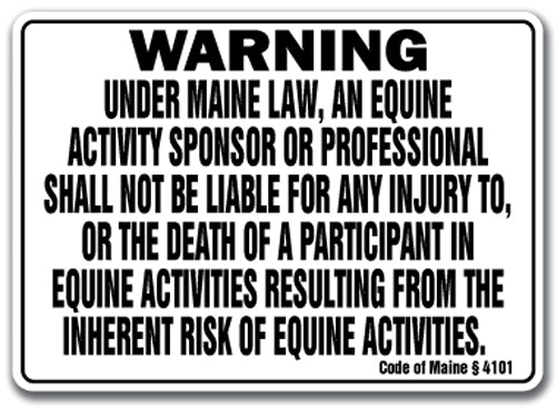 MAINE Equine Sign