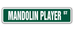 Mandolin Player Street Vinyl Decal Sticker