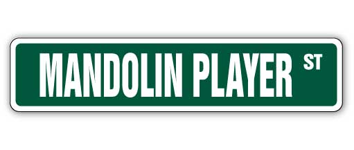 Mandolin Player Street Vinyl Decal Sticker