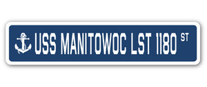 USS Manitowoc Lst 1180 Street Vinyl Decal Sticker