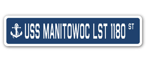 USS Manitowoc Lst 1180 Street Vinyl Decal Sticker