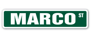 MARCO Street Sign