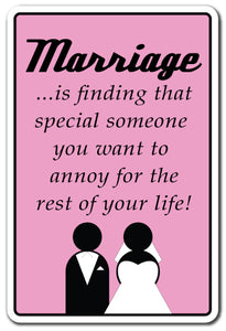 Marriage Finding Someone To Annoy For Life Vinyl Decal Sticker