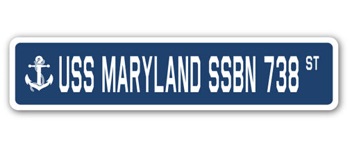 USS Maryland Ssbn 738 Street Vinyl Decal Sticker