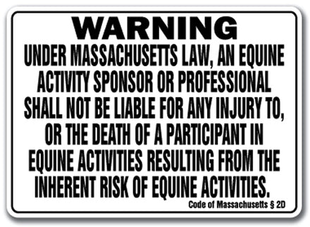 MASSACHUSETTS Equine Sign