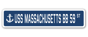 USS Massachusetts Bb 59 Street Vinyl Decal Sticker