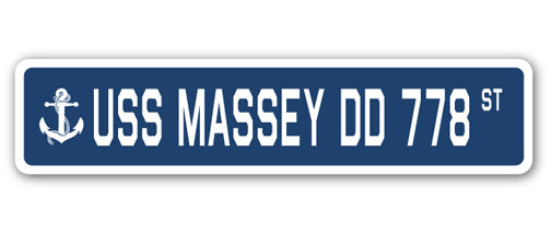 USS Massey Dd 778 Street Vinyl Decal Sticker