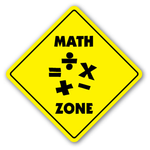 Math Zone Vinyl Decal Sticker