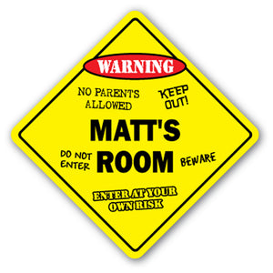 Matt's Room Vinyl Decal Sticker