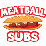 Meatball Subs Die Cut Decal