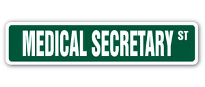 Medical Secretary Street Vinyl Decal Sticker