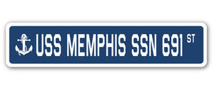 USS Memphis Ssn 691 Street Vinyl Decal Sticker