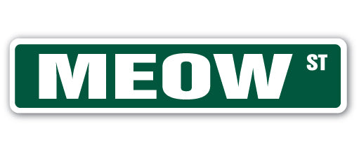 Meow Street Vinyl Decal Sticker