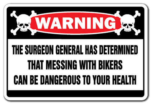 Messing With Bikers Vinyl Decal Sticker