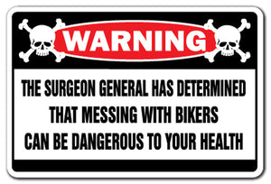 Messing With Bikers Vinyl Decal Sticker