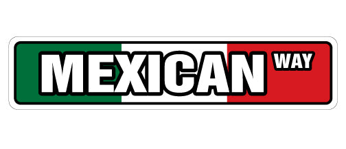 Mexican Flag Street Vinyl Decal Sticker