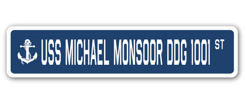 USS Michael Monsoor Ddg 1001 Street Vinyl Decal Sticker