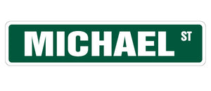 MICHAEL Street Sign kids room childrens name gift kid child boy girl wall entry