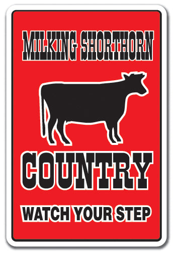 Milking Shorthorn Country Vinyl Decal Sticker