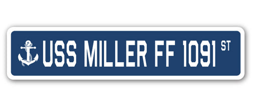 USS Miller Ff 1091 Street Vinyl Decal Sticker