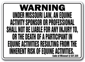 MISSOURI Equine Sign