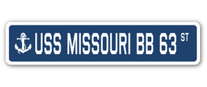 USS Missouri Bb 63 Street Vinyl Decal Sticker