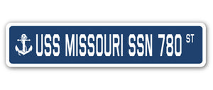 USS Missouri Ssn 780 Street Vinyl Decal Sticker