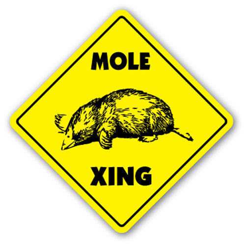 Mole Crossing Vinyl Decal Sticker