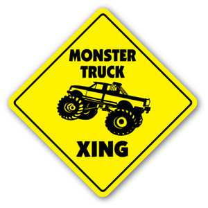 Monster Truck Crossing Vinyl Decal Sticker